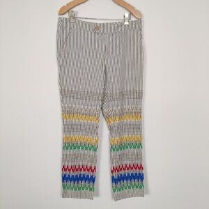 Cartonnier Women's Striped Pants Size 6 Bohemian Cottagecore Tribal Ethnic